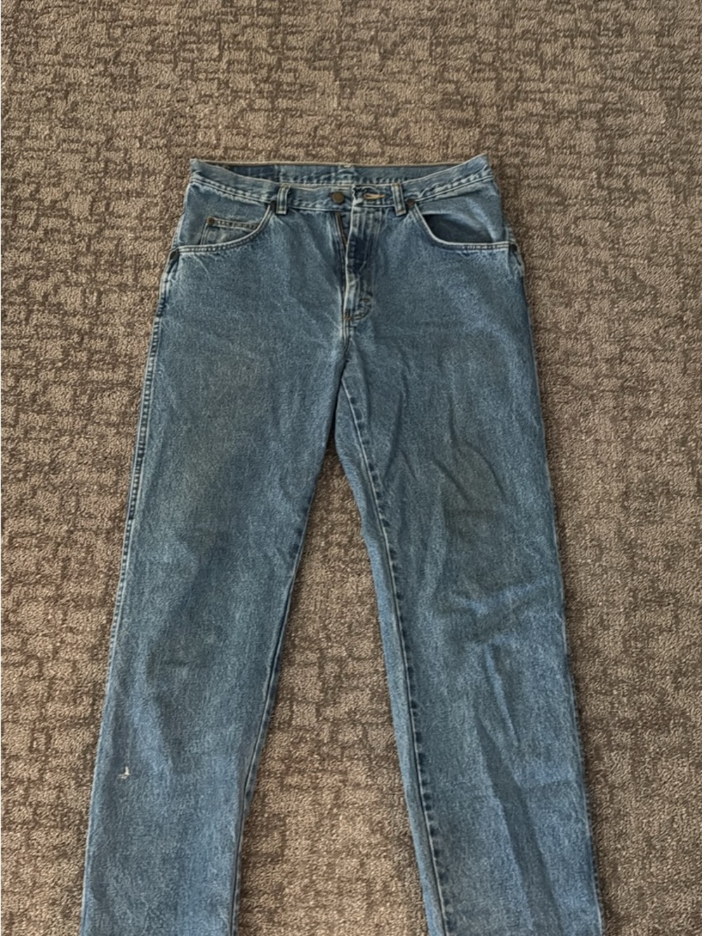 Wrangler Men's Denim Straight Jeans - Medium Blue